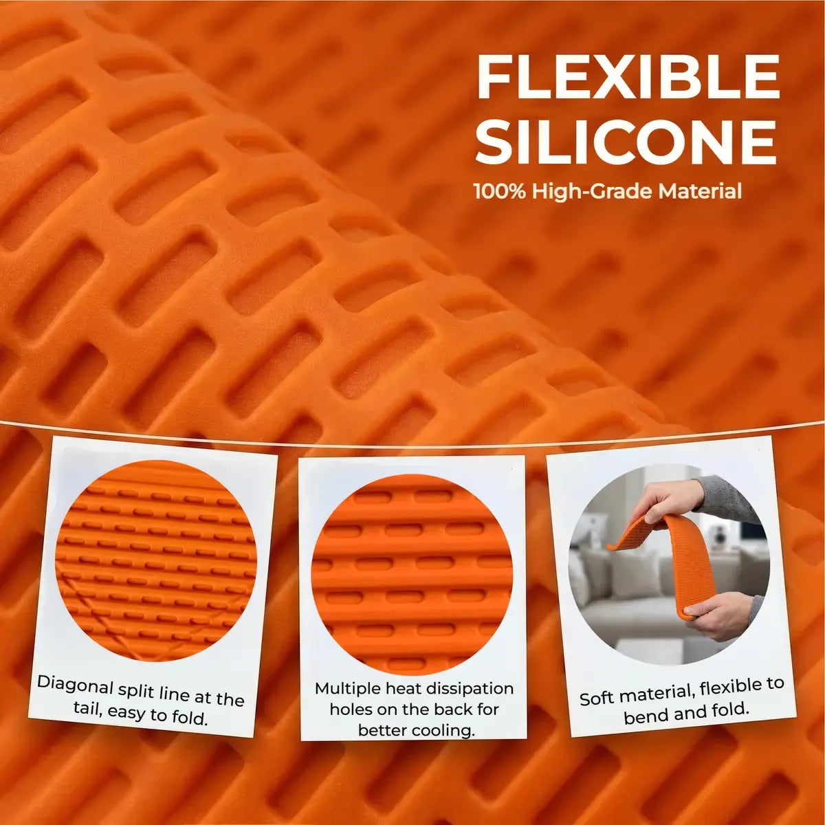 Flexible silicon Phone holder stand, Bendable Rollable Foldable Design