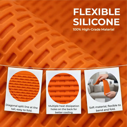 Flexible silicon Phone holder stand, Bendable Rollable Foldable Design