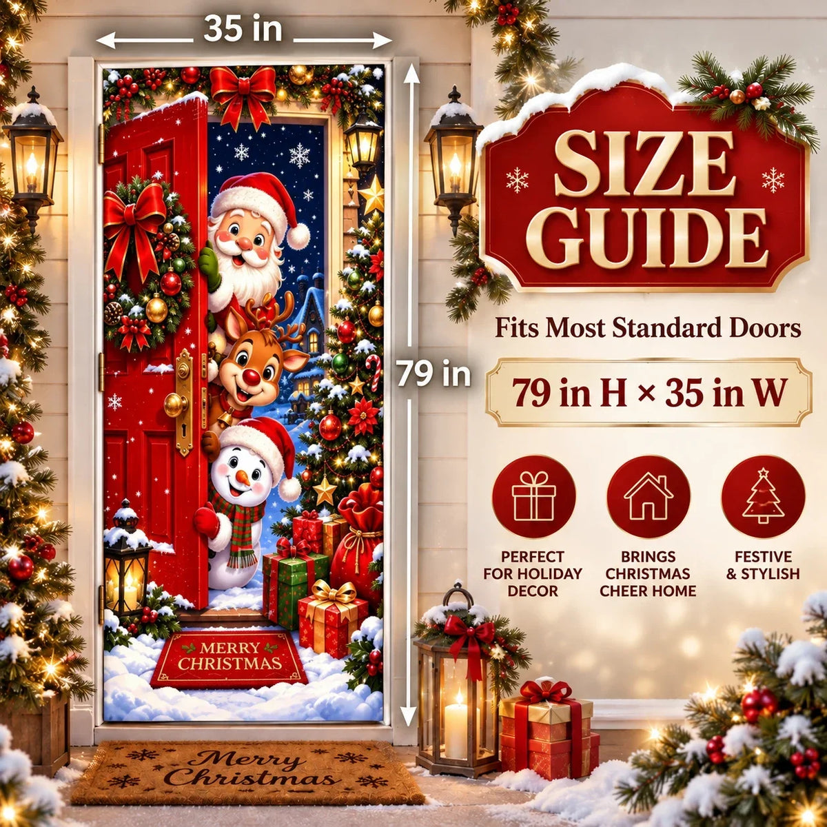 Magical Christmas Door Cover & Holiday Party Banner