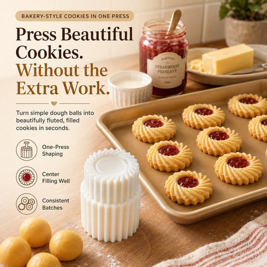 One Press for Beautiful Jam-Filled Cookies