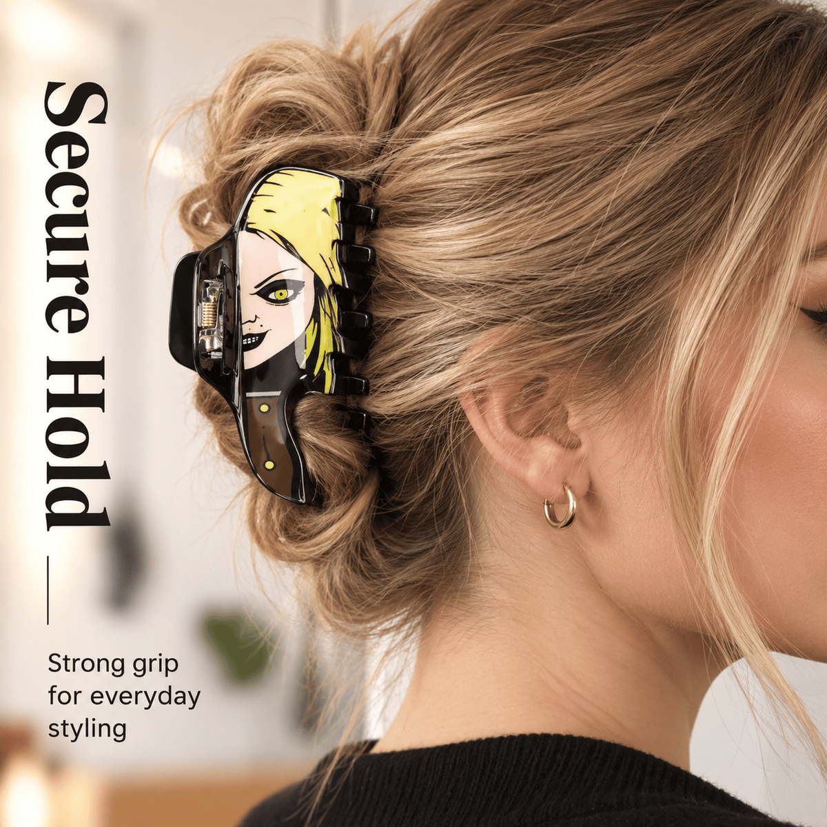 Fun Horror Character Double-Sided Plastic Claw Hair Clips