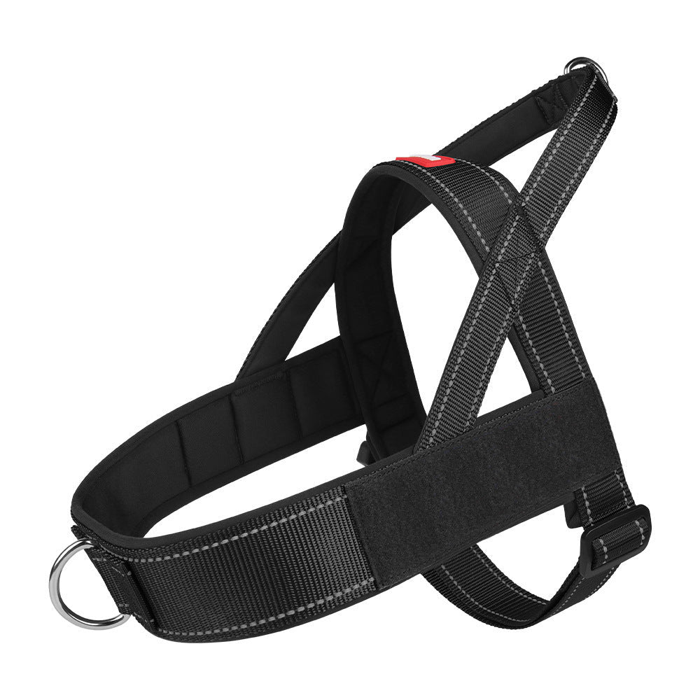 No-Pull Reflective Dog Harness for Medium & Large Dogs, Comfortable Padded Vest with Dual D-Rings