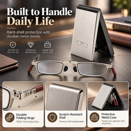 Weightless Folding Readers in a Sleek Metal Vault | Read Anywhere