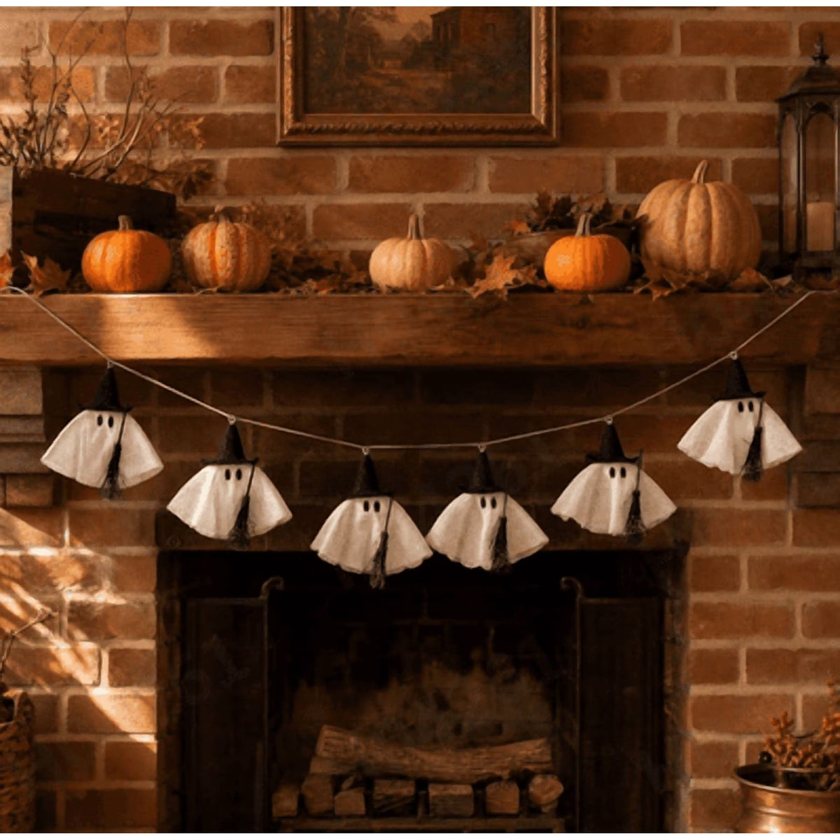 Lit Witch Ghost String Lights