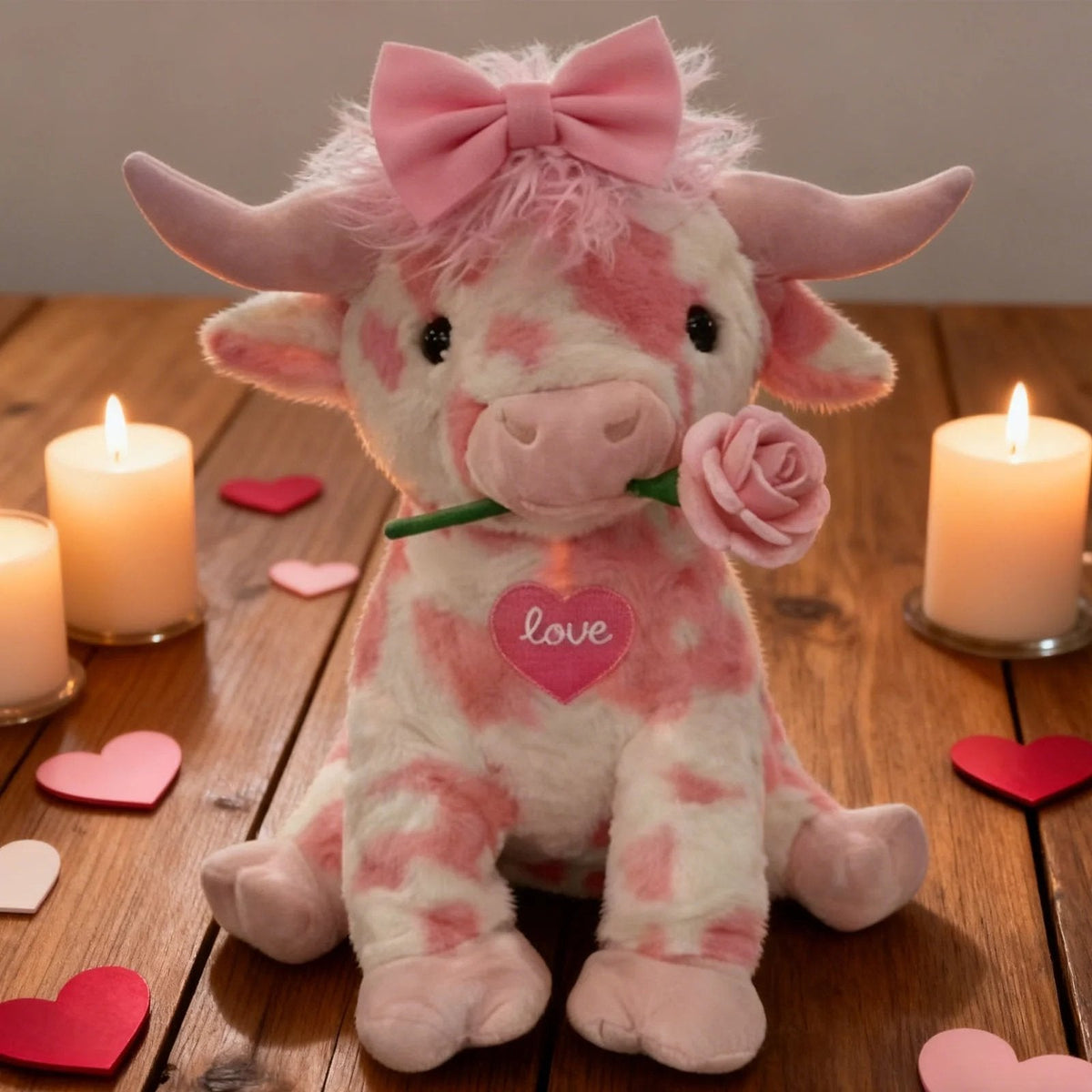Adorable Pink Highland Cow Plush