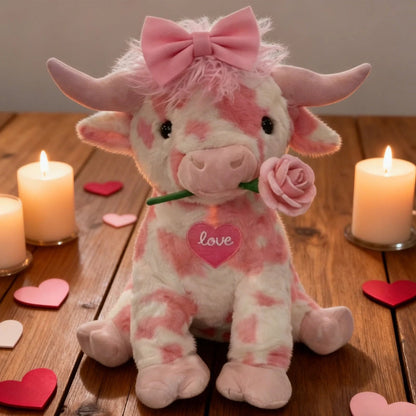 Adorable Pink Highland Cow Plush