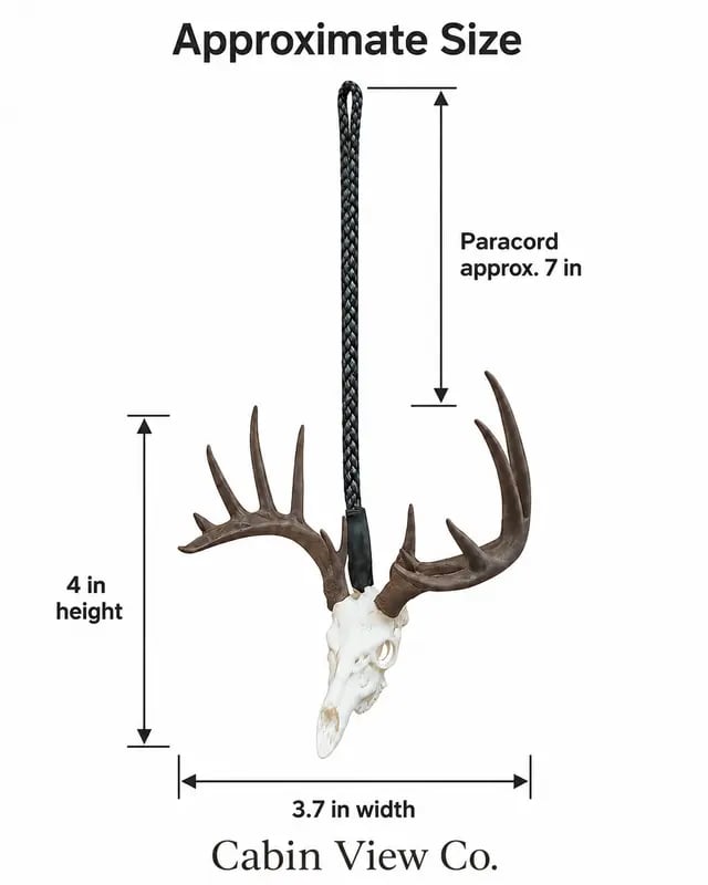 Whitetail Deer Skull Mirror Hanger