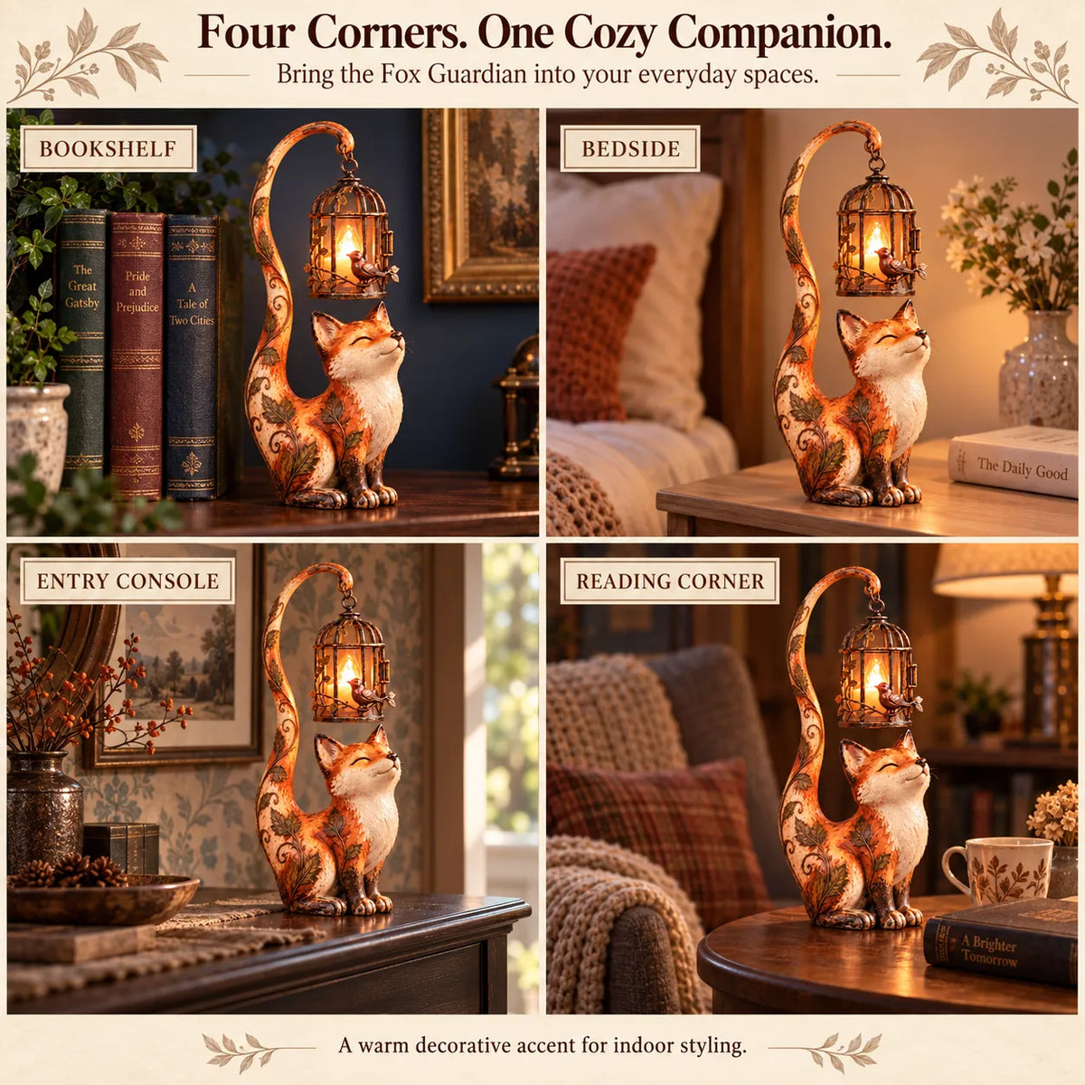Little Guardian Lantern Figurines A Cozy Glow for Any Corner (5 Styles)