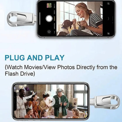 3-in-1 USB Flash Drive – USB 3.0 & Type-C OTG, High-Speed Phone & Computer Storage**