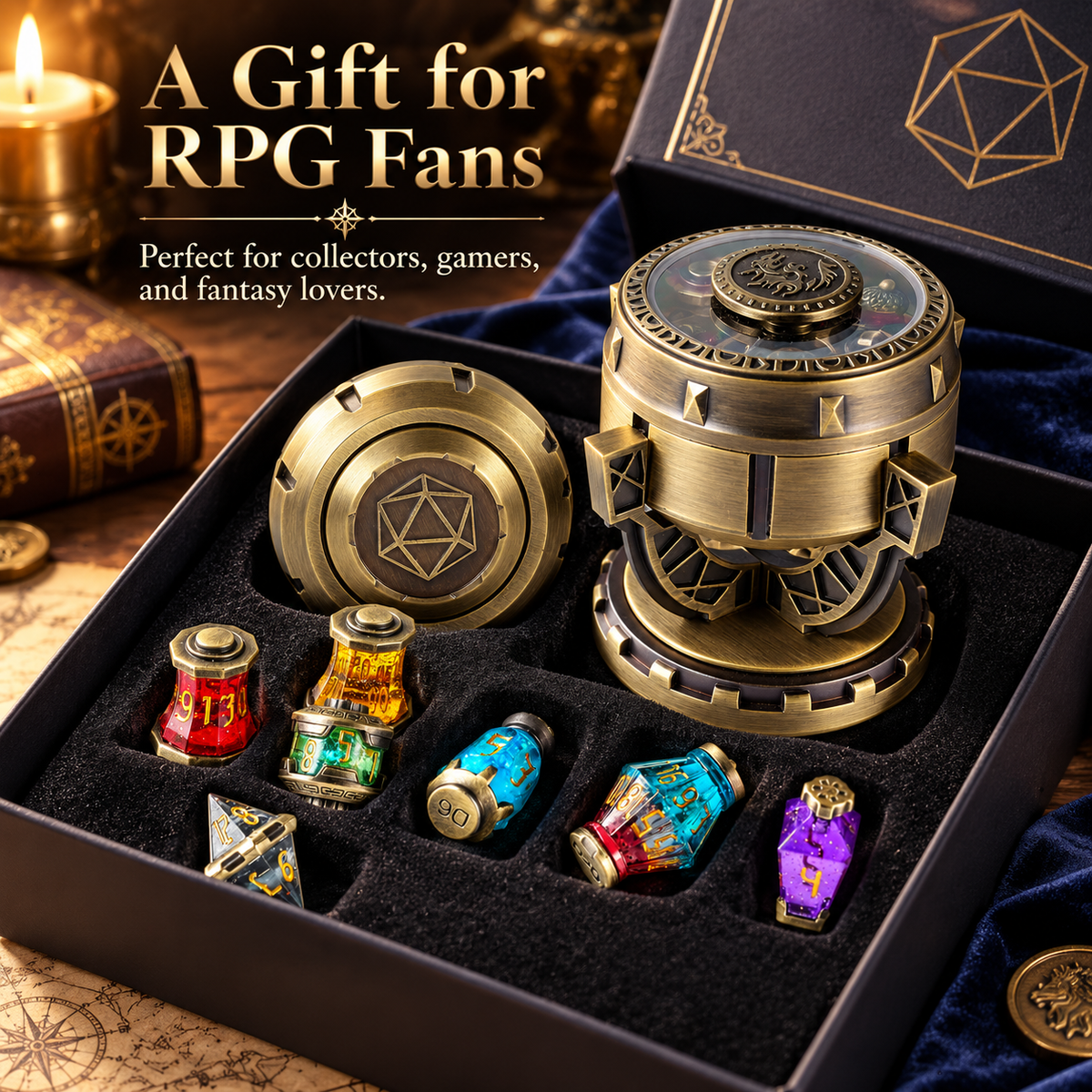 2026 DND Dice Set Alchemist s Metallic Elixir Metal Dice Set