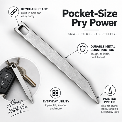 Pocket Pry Bar Compact EDC Keychain Tool for Everyday Tasks