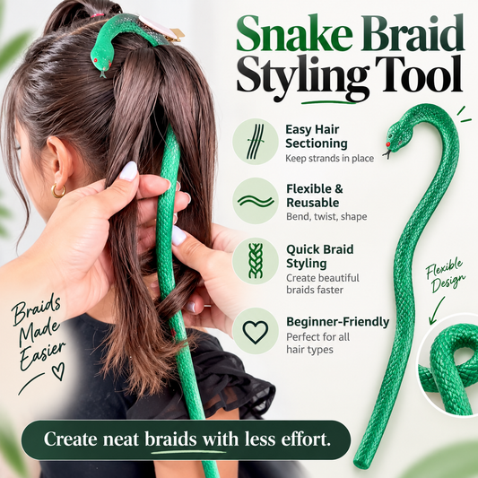 Flexible Snake Braid Styling Tool Easy Hair Sectioning & Braiding Helper