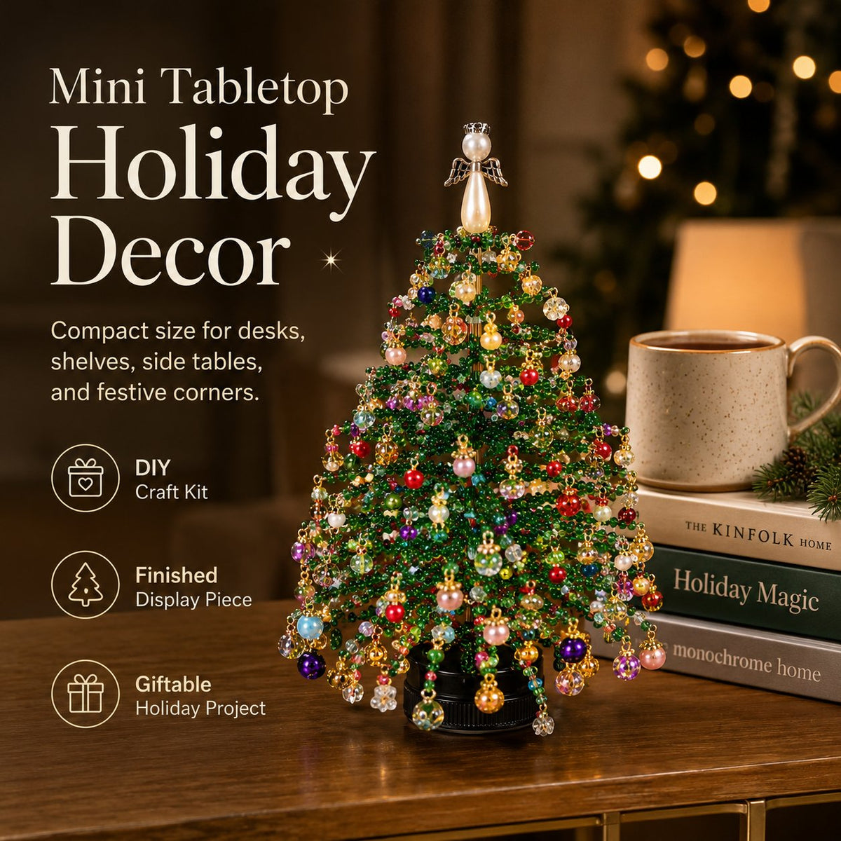 DIY Beaded Christmas Tree Kit Create Your Own Sparkling Holiday Decoration