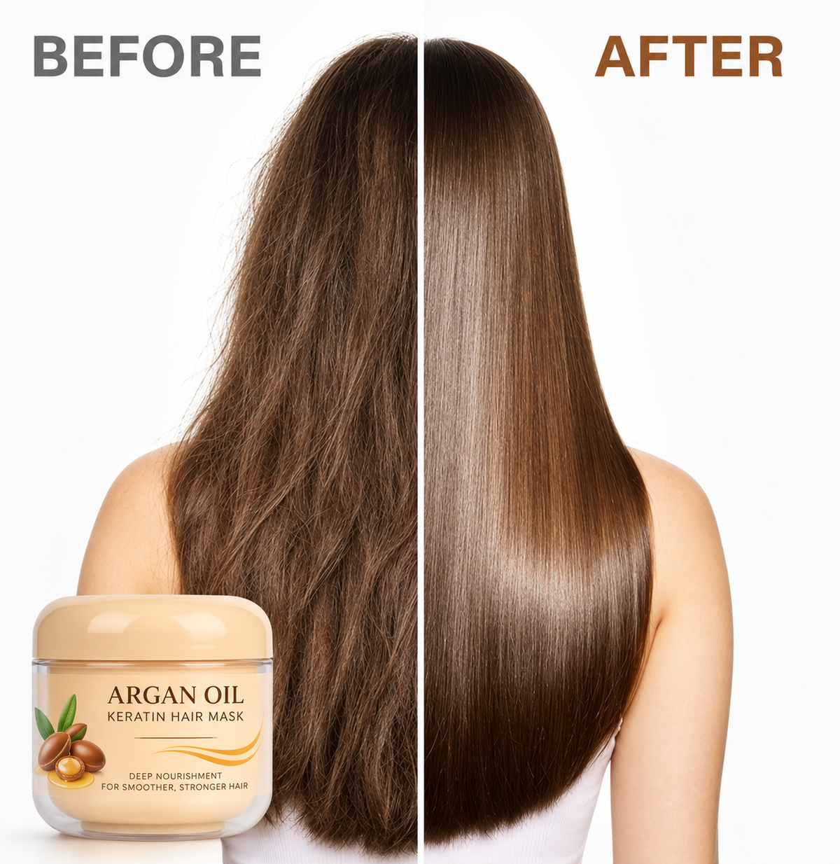 Keratin Hair Mask Deep Repair, Smoothness & Shine