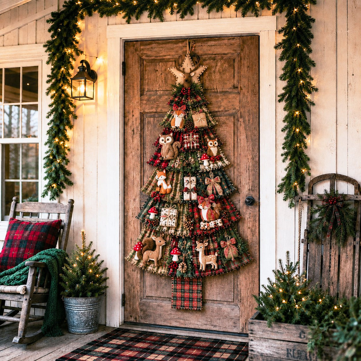 🎄Beginner-Friendly DIY Oversized Patchwork Christmas Tree Door Hanging Kit | Complete Kit with All Tools & Step-by-Step Guide Included