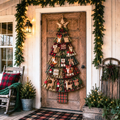Beginner-Friendly DIY Oversized Patchwork Christmas Tree Door Hanging Kit