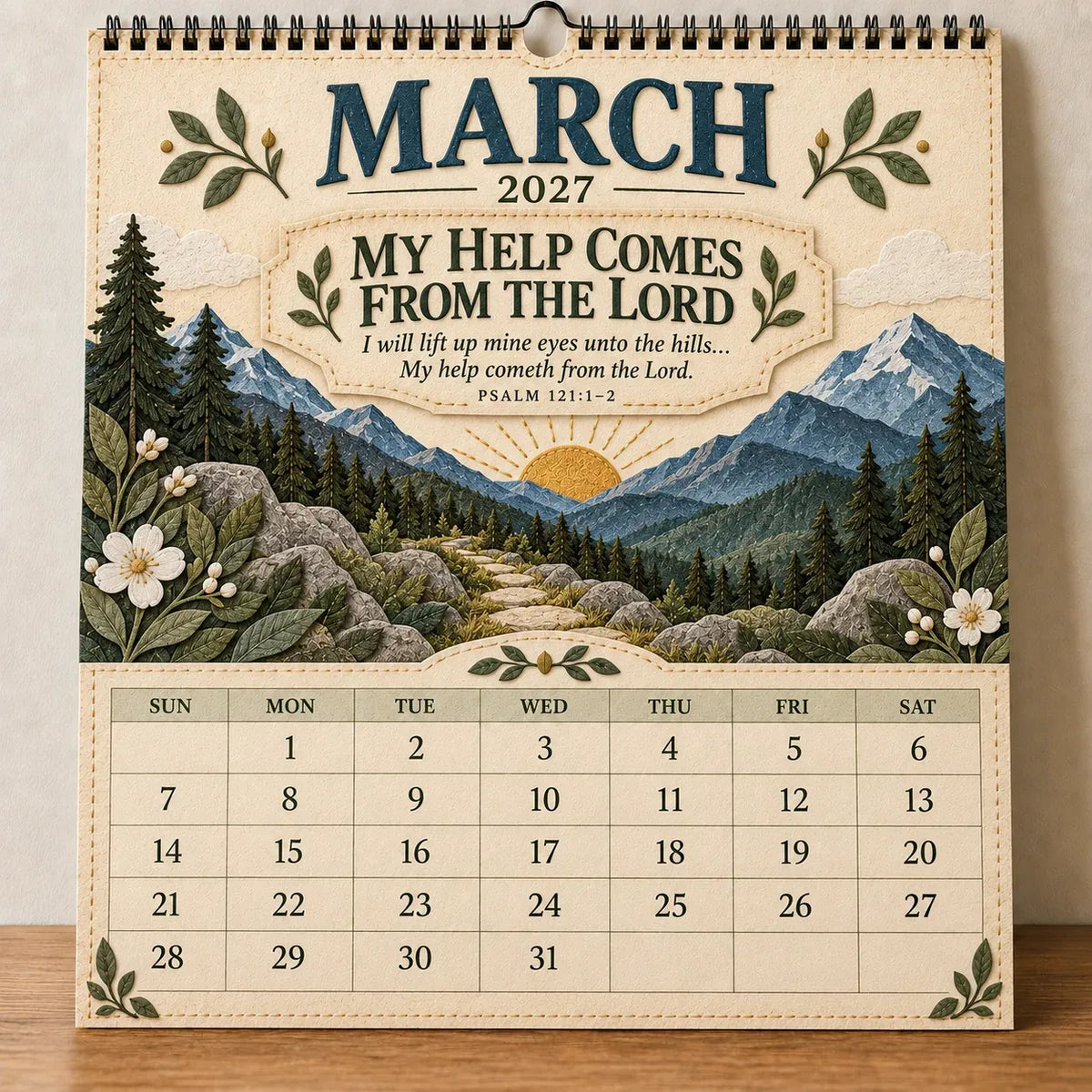 2027 Psalms Wall Calendar | Monthly Scripture & Christian Artwork