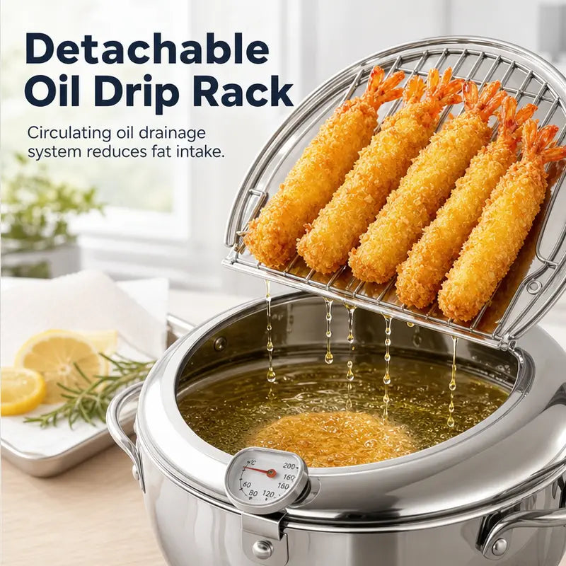 304 Grade Stainless Steel Deep Fryer Pot