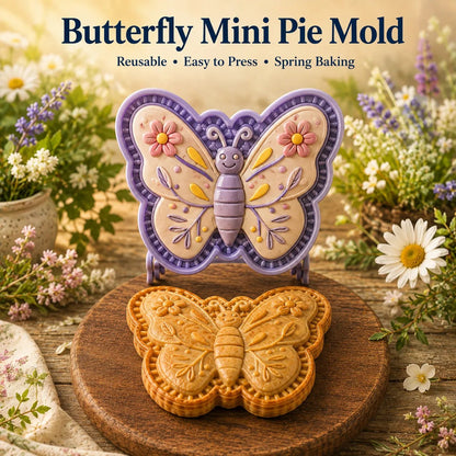 8-Design Spring Garden Mini Pie Mold Collection | Reusable Embossed Molds for Shaping Detailed Bee, Butterfly, Ladybug