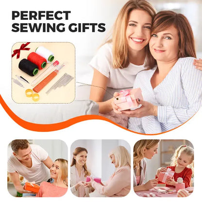37Pcs Sewing Tool Set with Big Eye Easy-Thread Needles