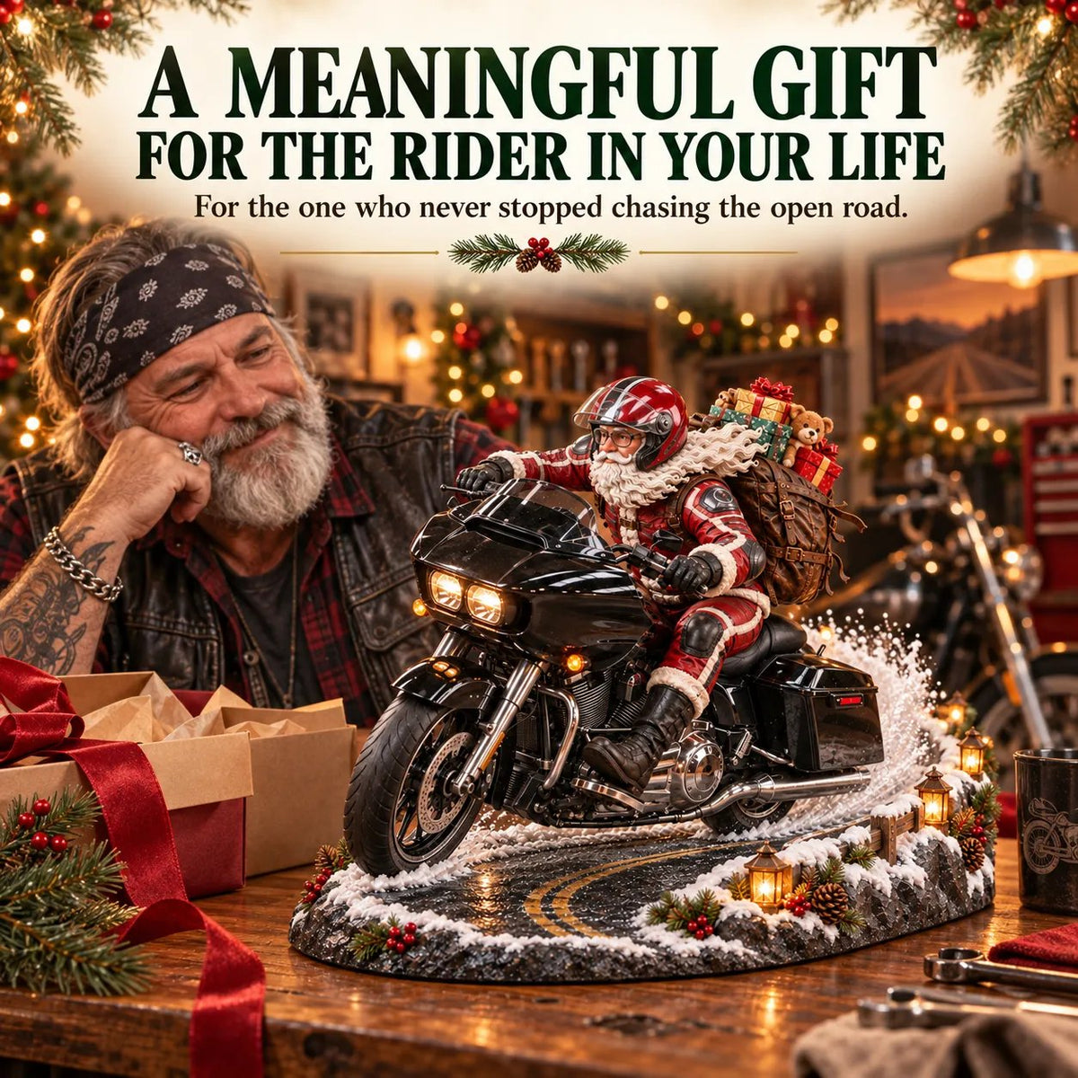 Santa s Ride Home Christmas Motorcycle Keepsake Collection
