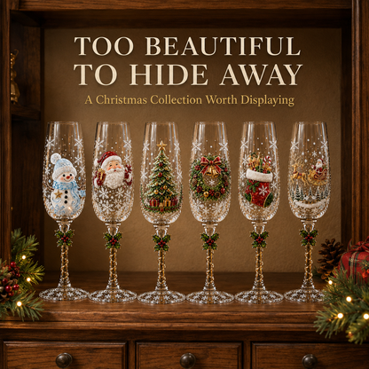 Christmas Magic Champagne Glass Collection