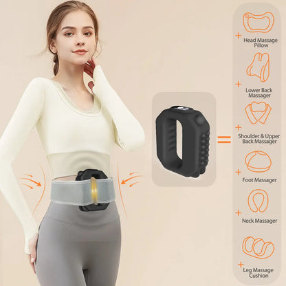 Wearable vibration massage ring with adjustable strap