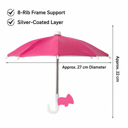 Mini Sun/Rain Umbrella for Motorcycle & Bicycle Phone MountShade Your Screen. Save Your Battery