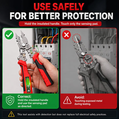 16-in-1 Electrical Pliers with Voltage Tester - Heavy-Duty Wire Stripper for Pros & DIYers!
