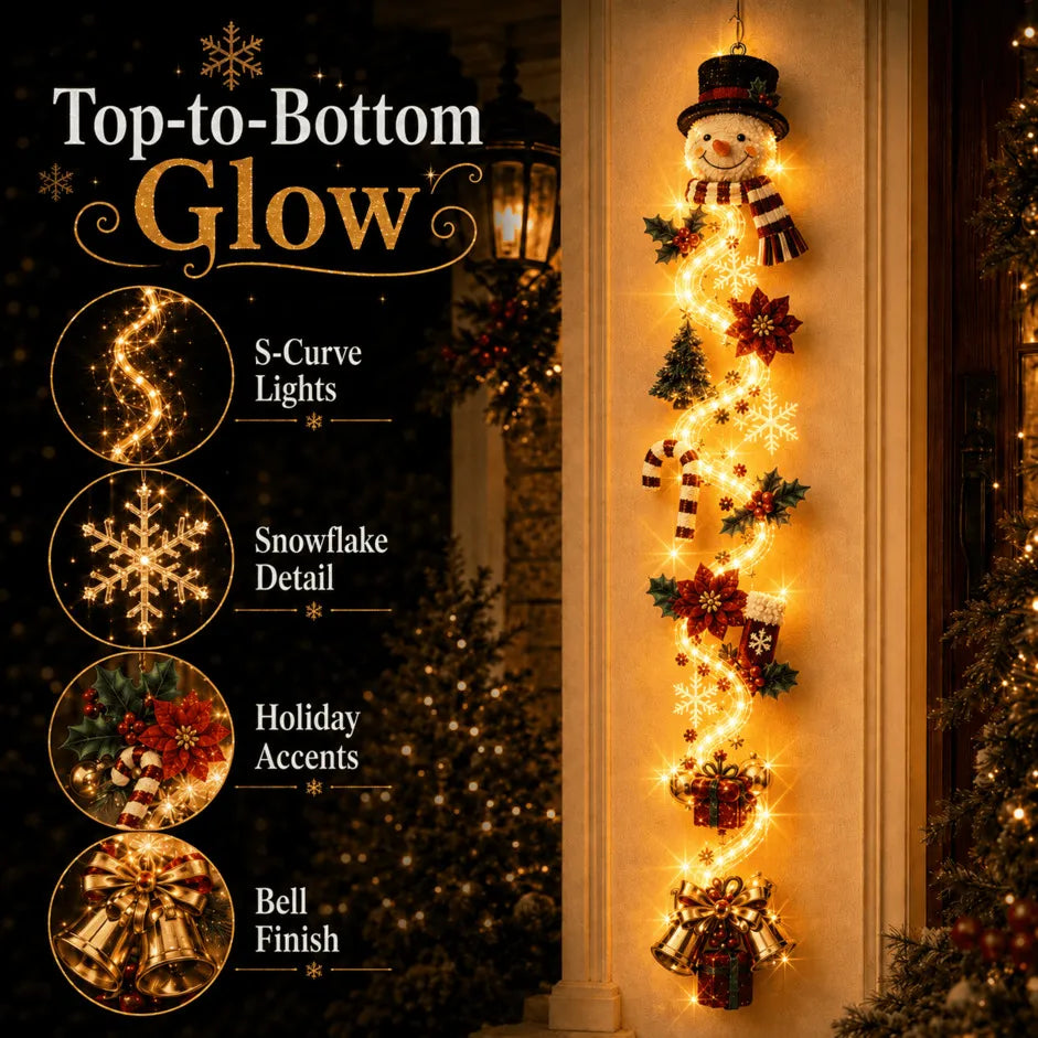 Glowing Christmas Door Hanger | 6 Festive Lighted Designs with Warm Glow