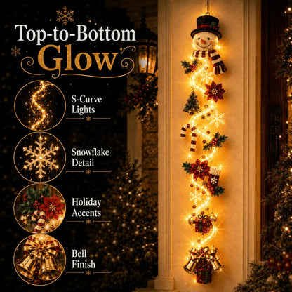 Glowing Christmas Door Hanger | 6 Festive Lighted Designs with Warm Glow