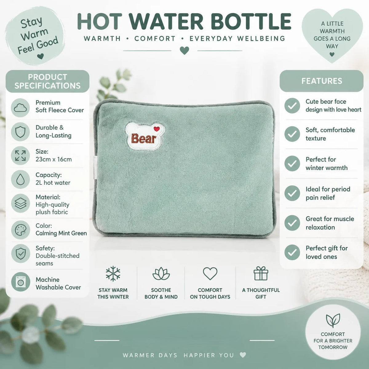 Rechargeable Water Bottles, Heat Packs, Explosion-proof Heat Pads