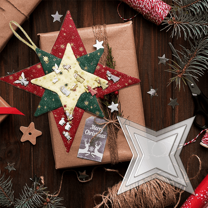Christmas Patchwork Star Template Set-- With Instructions