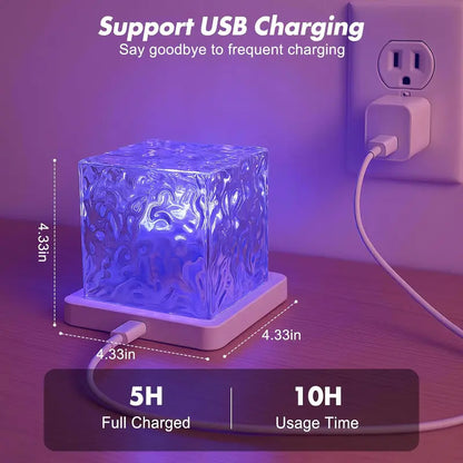 Rechargeable Wave Projector 16 Color Shower Light, Remote Controlled & Waterproof