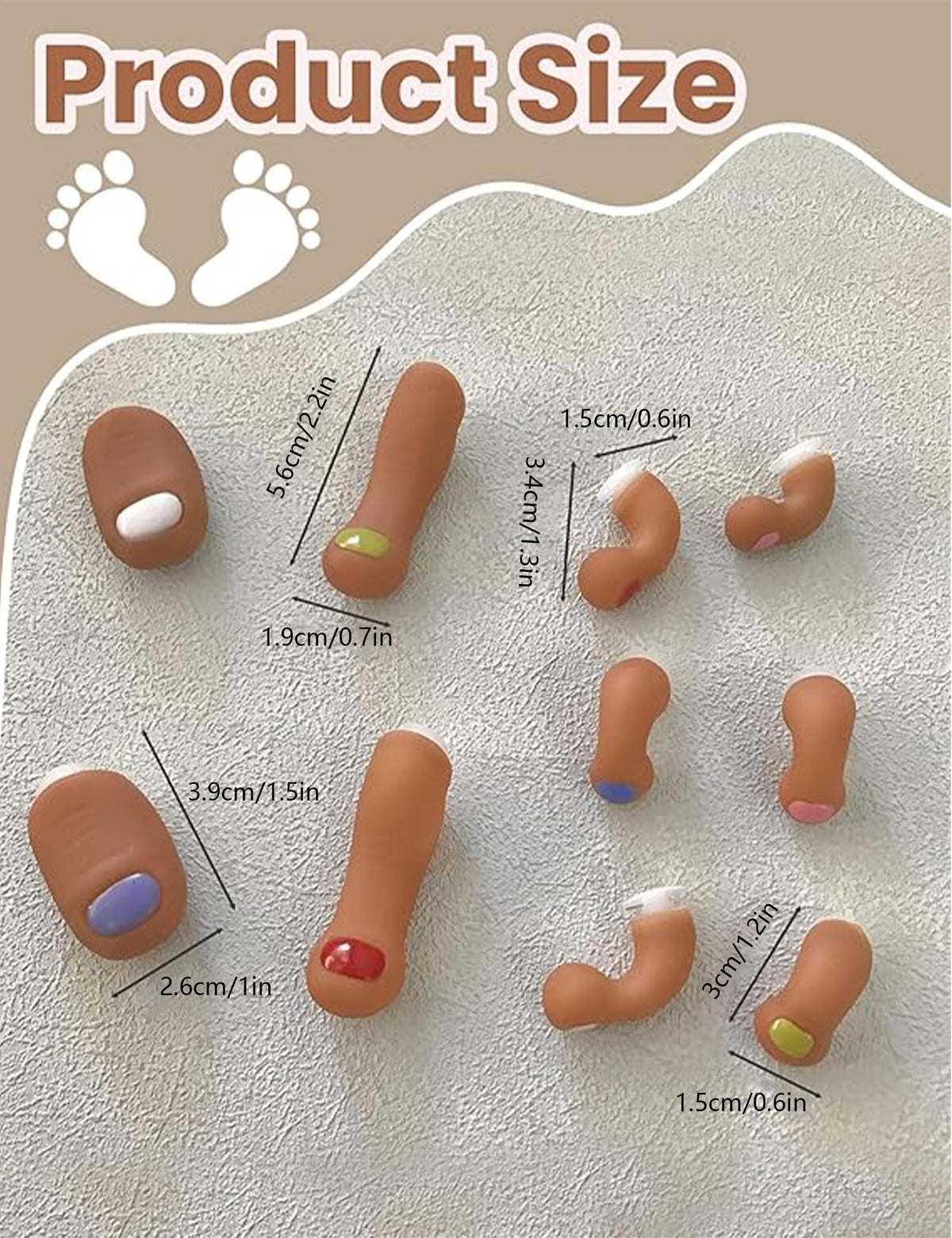 Funny Toe Charms (10 Pieces)