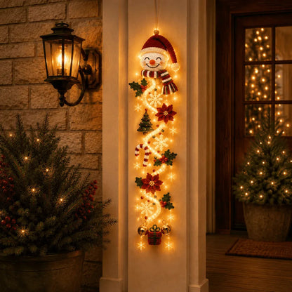 Glowing Christmas Door Hanger | 6 Festive Lighted Designs with Warm Glow