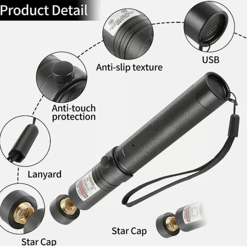 Red and green single-point laser light