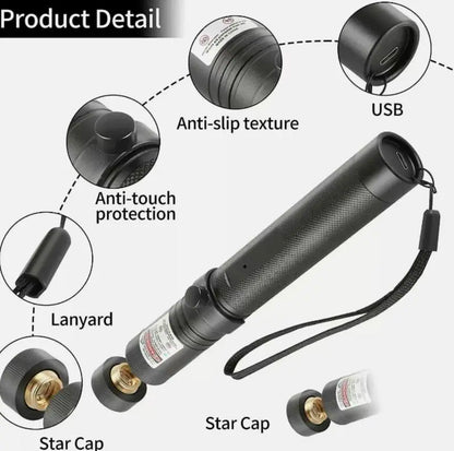 Red and green single-point laser light