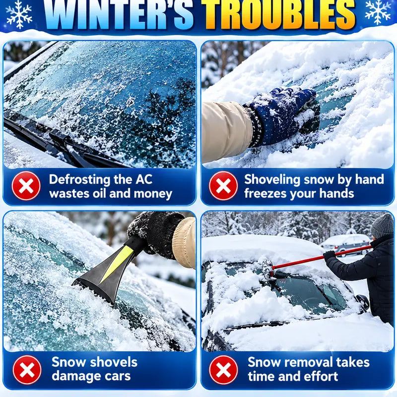 Magnetic Car Windshield Snow Cover 3-Layer Frost & Snow Protector with Side Mirror Covers
