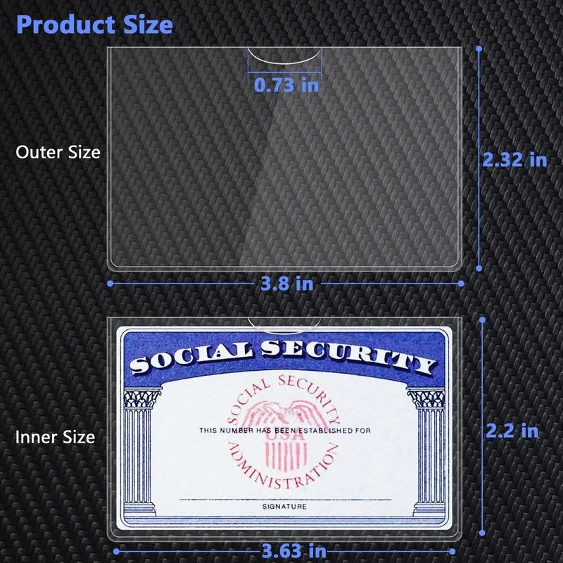 Social Security Card Protector Sleeves -20 Pack