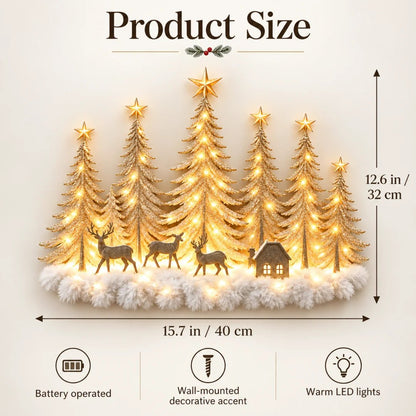 Winterglow Grove Lighted Woodland Christmas Wall Decor