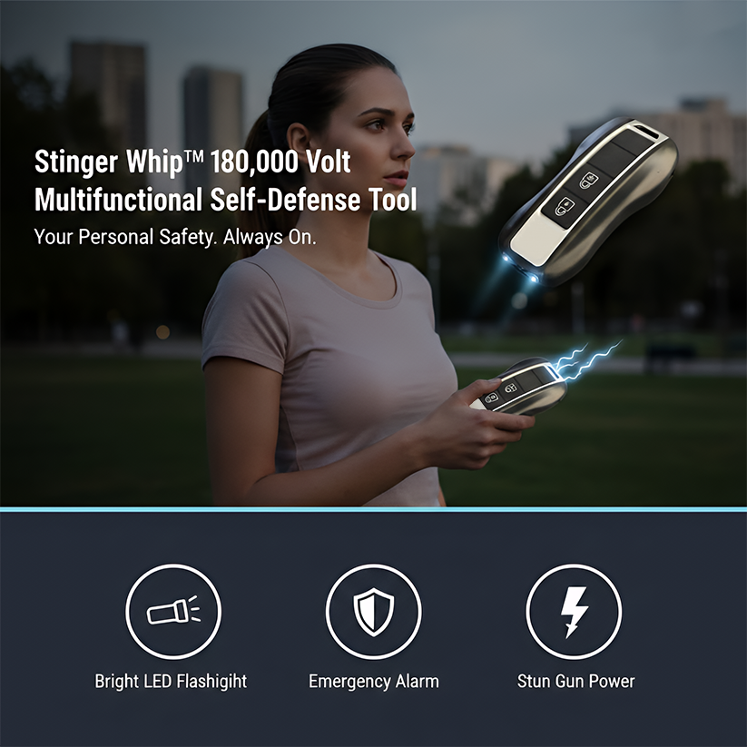 Stinger WhipTM 180,000 Volt Multifunctional Self-Defense Tool