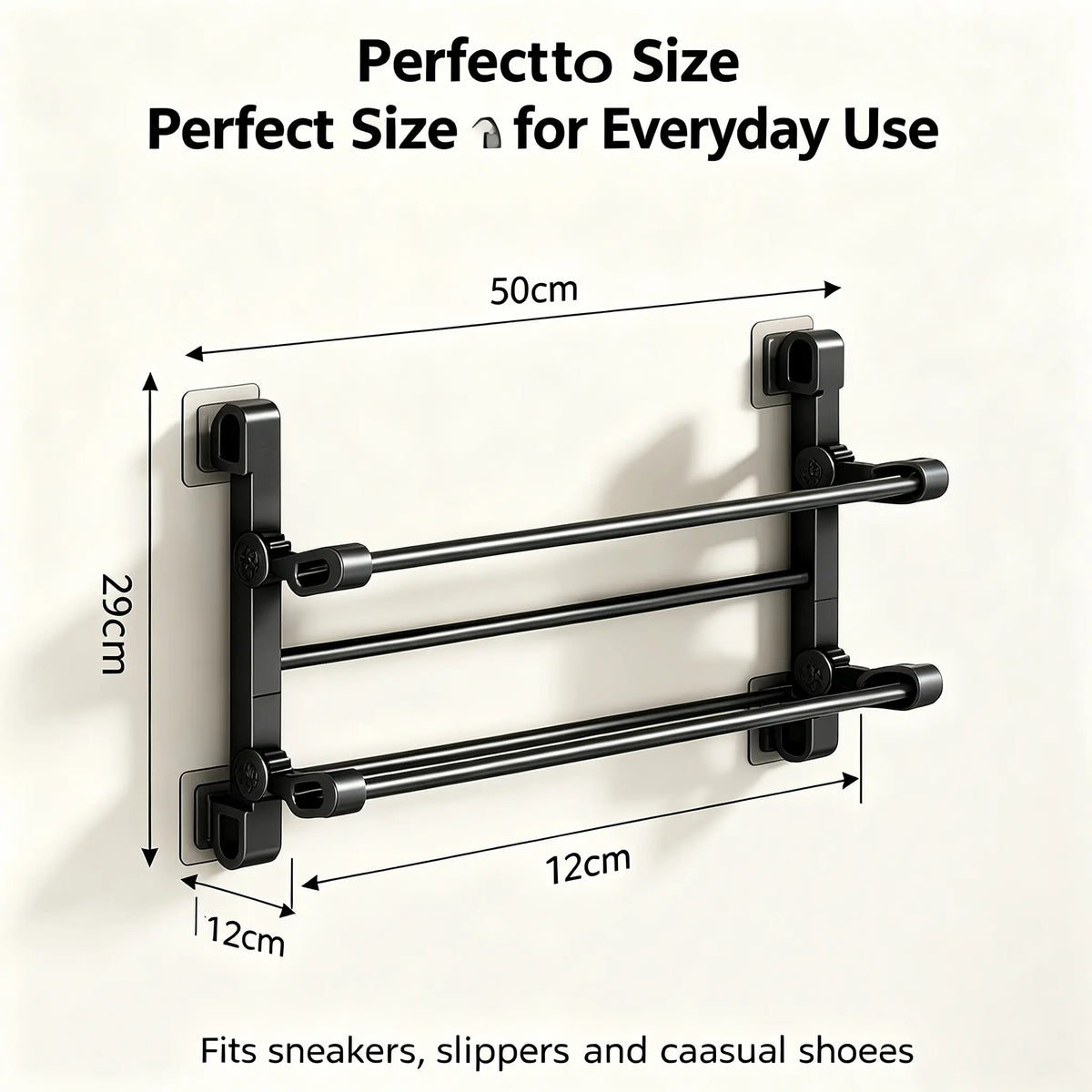 Foldable Wall Mounted Shoe Rack Space Saving Hanging Slipper Holder for Entryway Bathroom RV