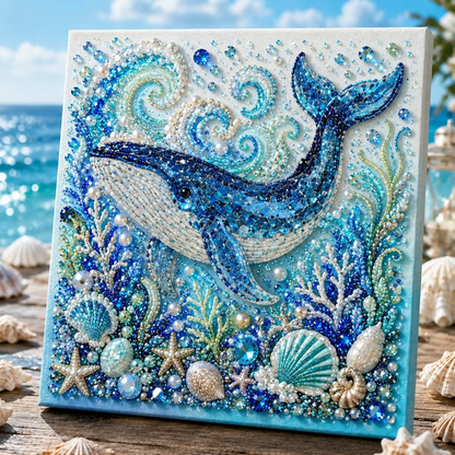 Ocean Theme Pearl Art DIY Kit Relaxing DIY Craft to Create Stunning Coastal Artwork