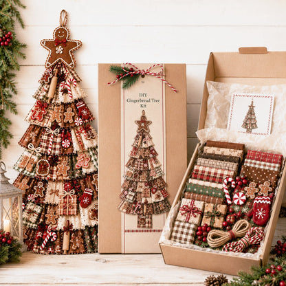 Beginner-Friendly DIY Oversized Patchwork Christmas Tree Door Hanging Kit