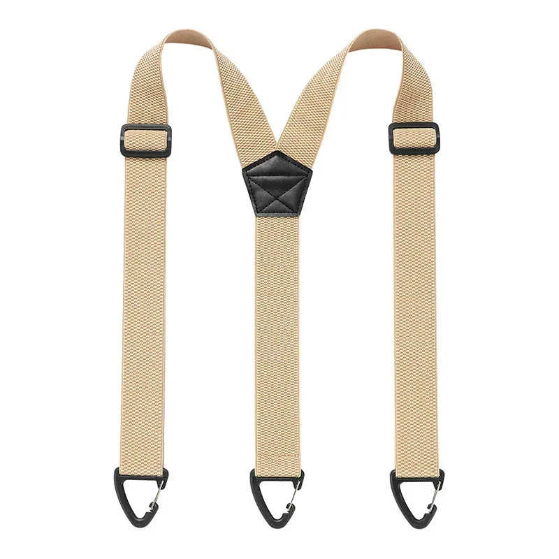 Heavy-Duty Men s Suspenders with Hook Clips Adjustable X/Y-Back Work Suspenders