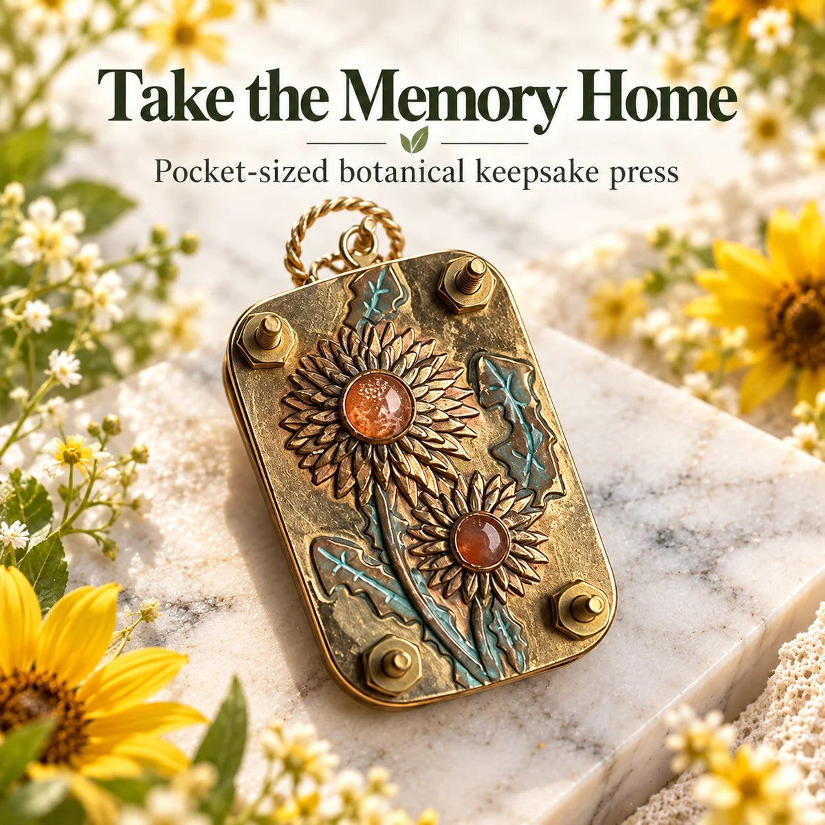 Mini Portable Flower Press | Pocket-Sized Botanical Press for Small Blooms, Petals & Keepsake Crafts