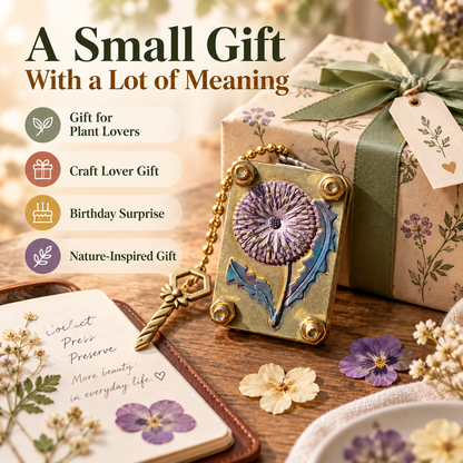 Mini Flower Press Portable Pocket Press for Flowers & Leaves