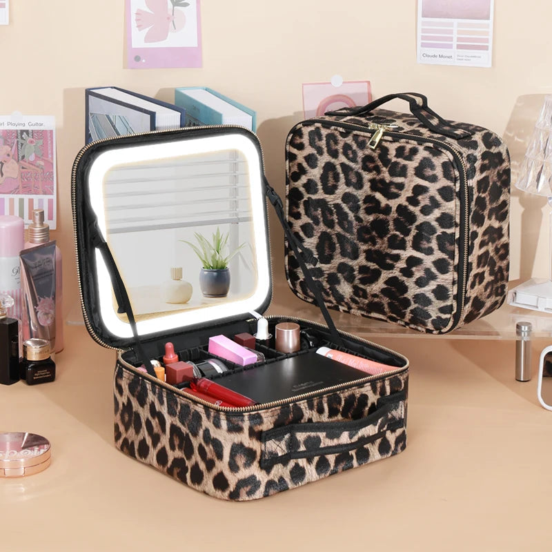 Portable LED Makeup Mirror 3 Color Light Settings