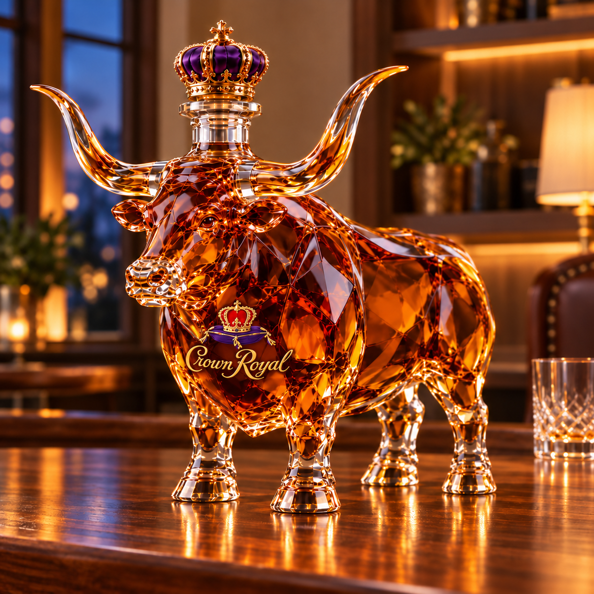 Crown Royal Texas Longhorns Whiskey Bottle